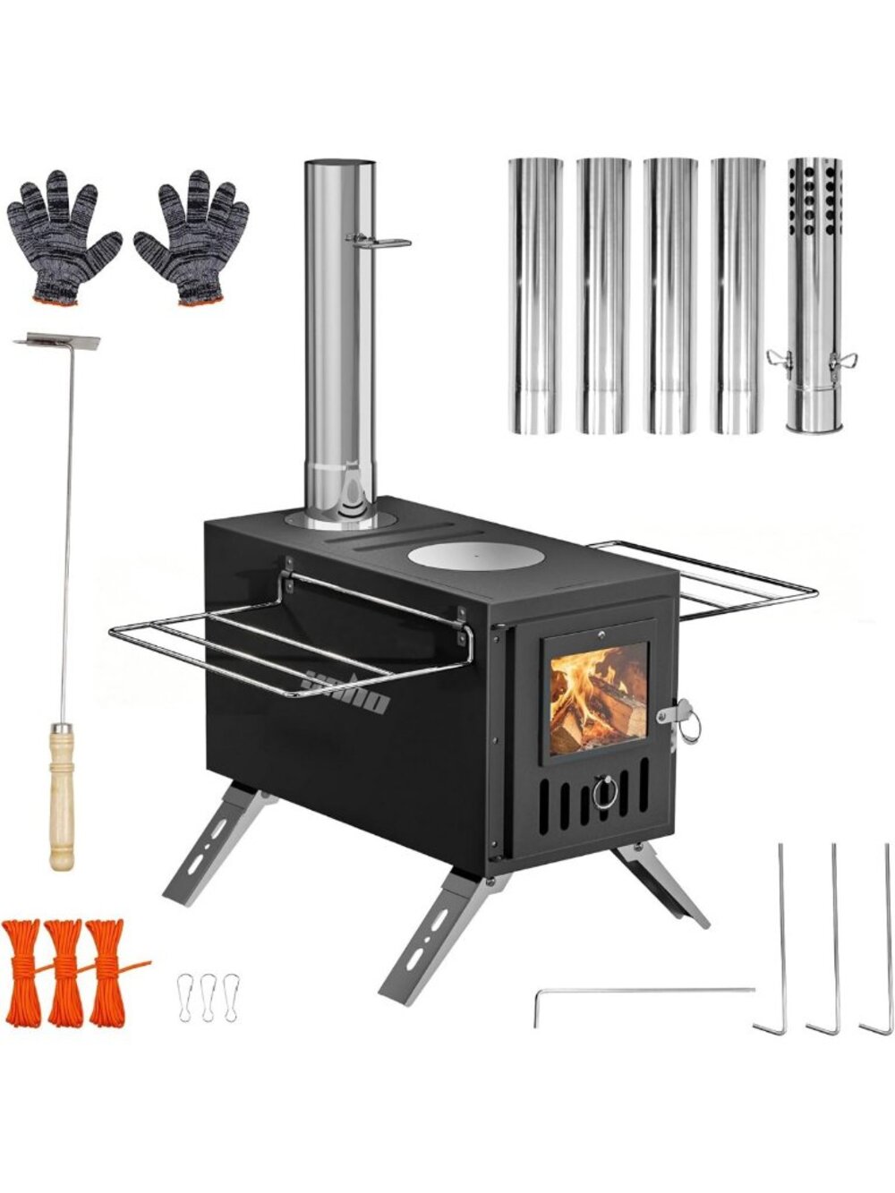 Portable Hot Tent Stove - Outdoor Camping Heater for Cooking & Warmth